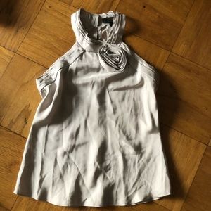 Banana Republic Gray Silk Halter Top